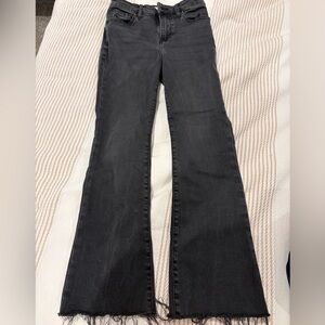 Frame Denim Charcoal Le Crop Mini Boot Jeans